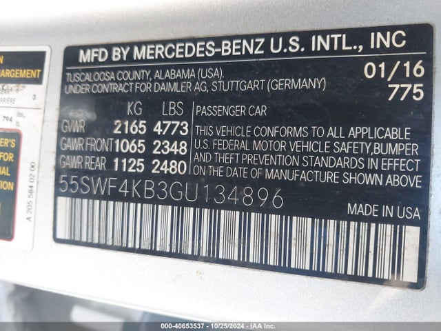 55SWF4KB3GU134896 Mercedes-Benz C 300 4matic/luxury 4matic/sport 4matic