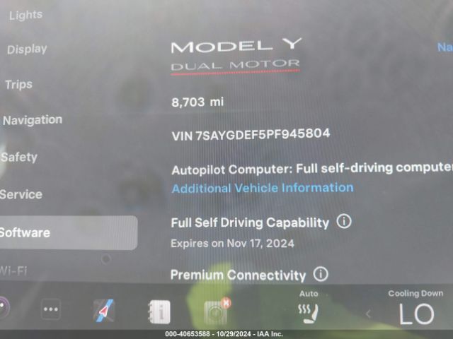 7SAYGDEF5PF945804 Tesla Model Y Performance Dual Motor All-wheel Drive