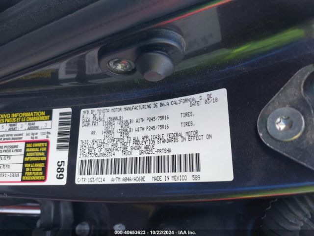3TMAZ5CN5JM062314 Toyota Tacoma Sr5 V6