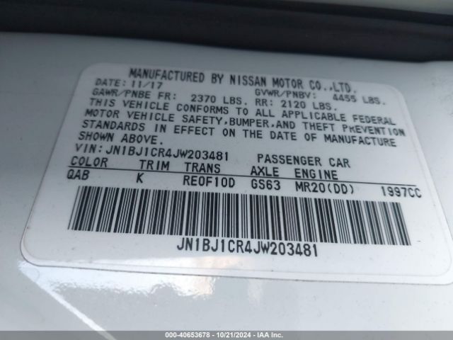 JN1BJ1CR4JW203481 Nissan Rogue Sport Sl
