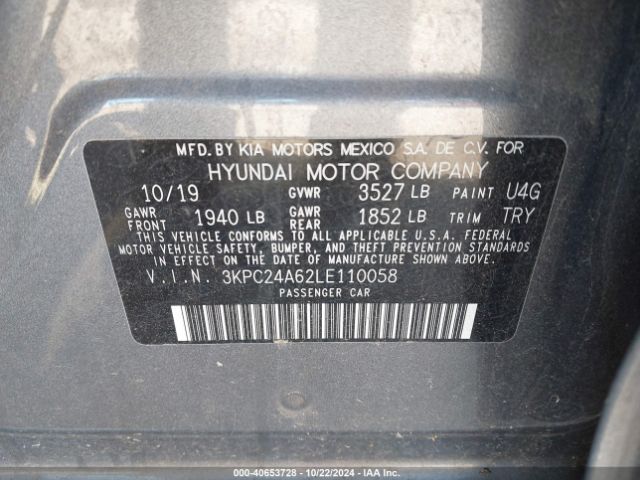 3KPC24A62LE110058 Hyundai ACCENT SE