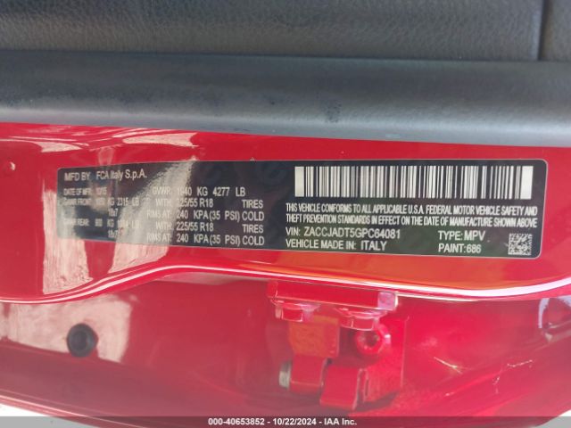 ZACCJADT5GPC64081 Jeep Renegade Limited
