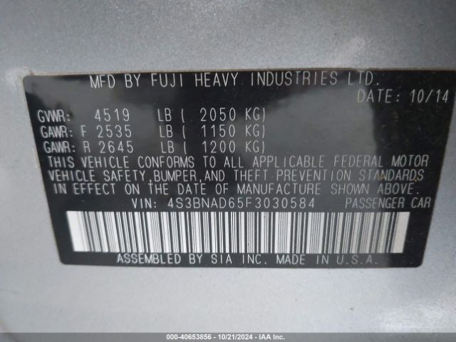 4S3BNAD65F3030584 Subaru Legacy 2.5i Premium
