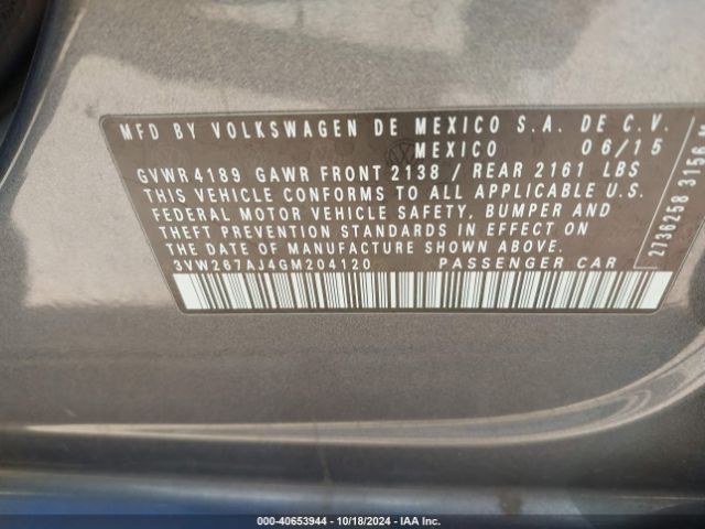 3VW267AJ4GM204120 Volkswagen Jetta 1.4t S