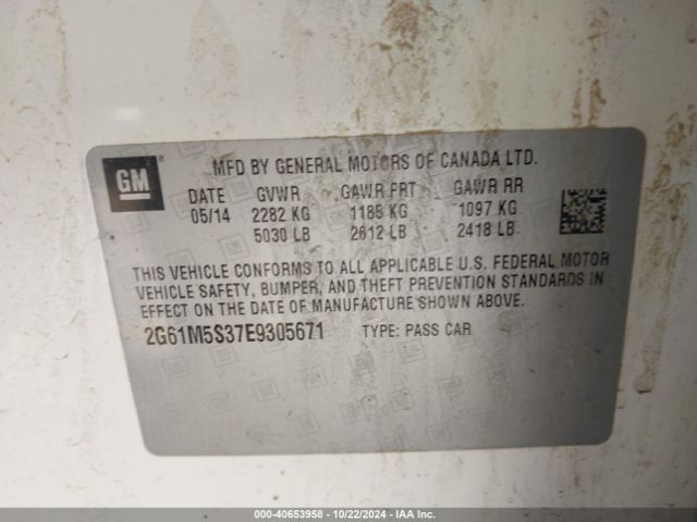 2G61M5S37E9305671 Cadillac XTS LUXURY