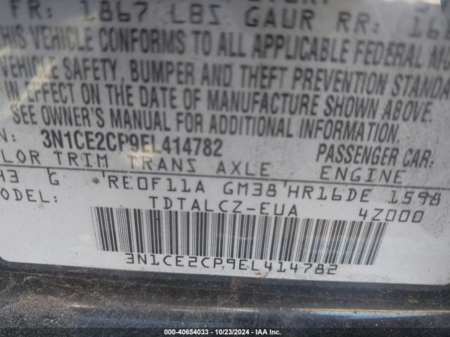3N1CE2CP9EL414782 Nissan Versa Note S Plus
