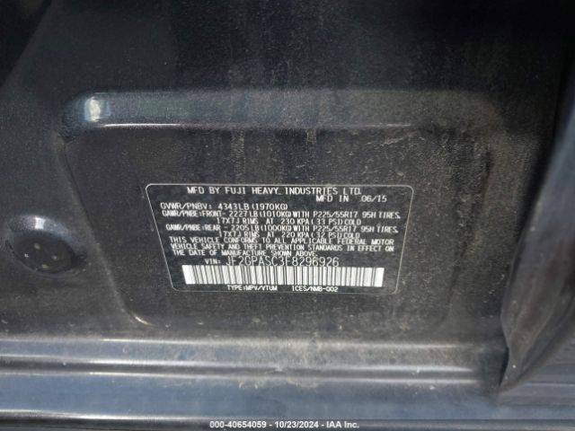 JF2GPASC3F8296926 Subaru Xv Crosstrek 2.0i Limited