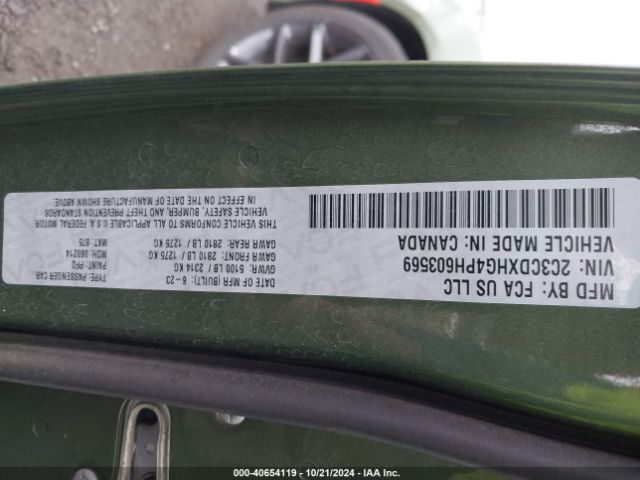 2C3CDXHG4PH603569 Dodge CHARGER GT