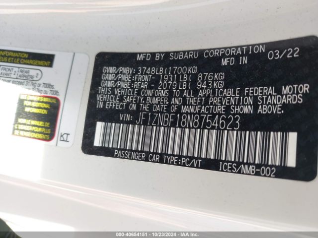 JF1ZNBF18N8754623 Toyota Gr86 Premium