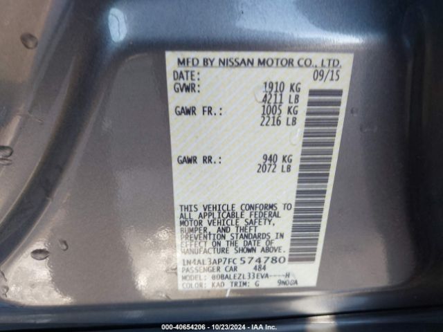 1N4AL3AP7FC574780 Nissan Altima 2.5 S