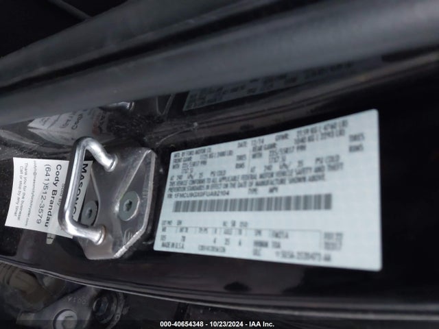 Ford ESCAPE SE 2015 1FMCU9GX0FUA92104 Image 9