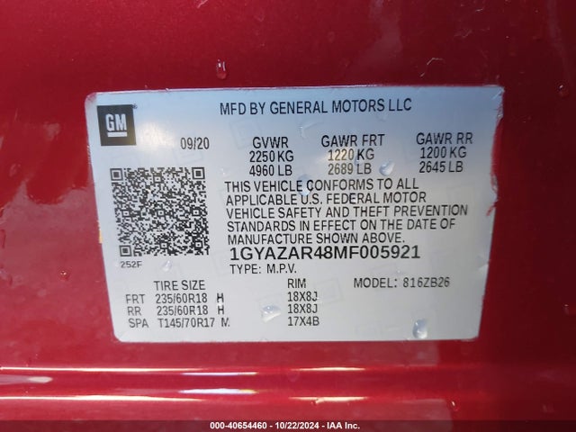 2021 CADILLAC XT4 1GYAZAR48MF005921 Photo 8