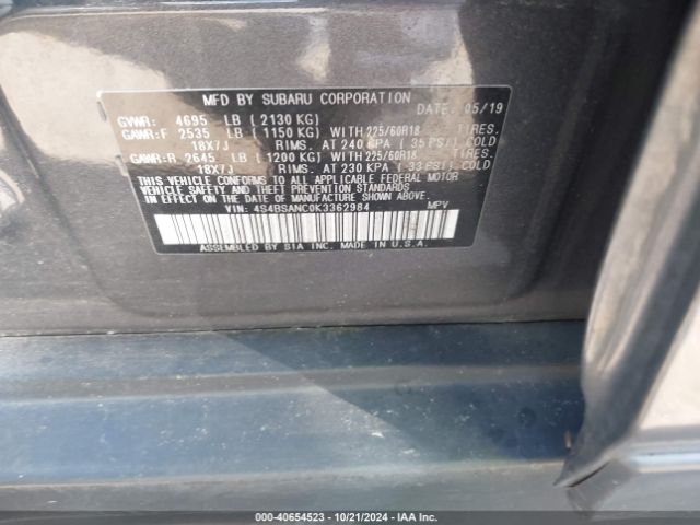 4S4BSANC0K3362984 Subaru Outback 2.5i Limited
