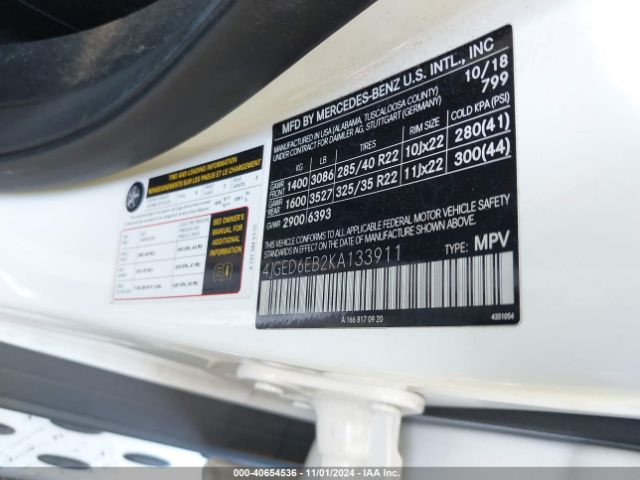 4JGED6EB2KA133911 Mercedes-Benz Amg Gle 43 Coupe 4matic