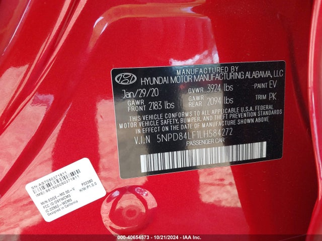 Hyundai ELANTRA SEL 2020 5NPD84LF1LH584272 Image 9