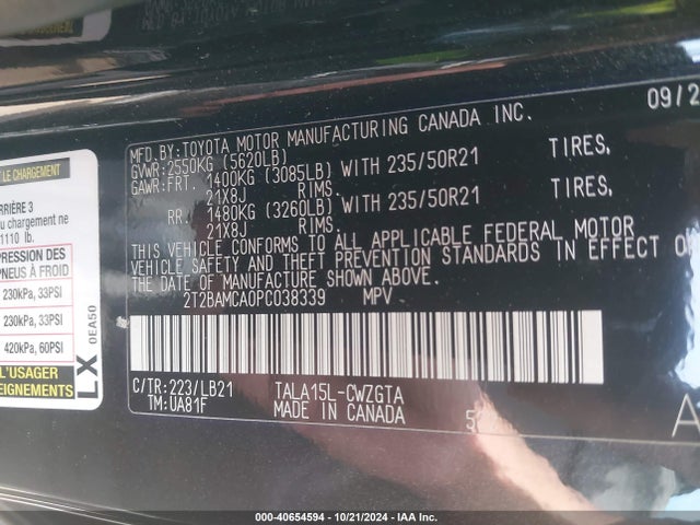 Lexus Rx 350 Premium Plus 2023 2T2BAMCA0PC038339 Image 9