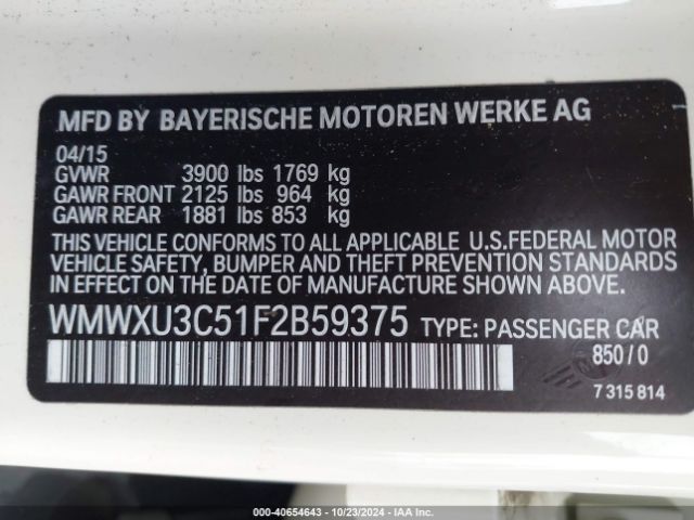 WMWXU3C51F2B59375 Mini Hardtop Cooper S