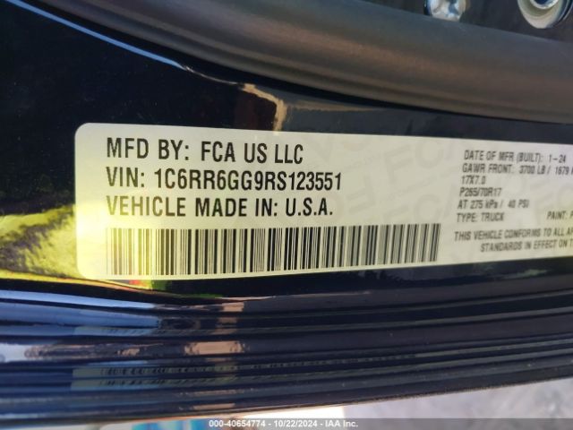 1C6RR6GG9RS123551 RAM 1500 Classic Slt  4x2 6'4 Box