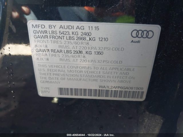 WA1L2AFP6GA081909 Audi Q5 2.0t Premium