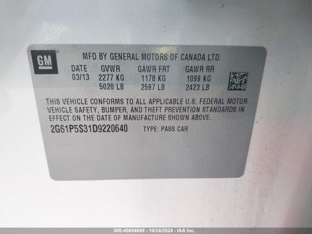2013 CADILLAC XTS 2G61P5S31D9220640 Photo 8