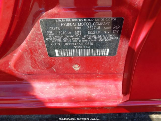 3KPC24A32JE026101 Hyundai ACCENT SE