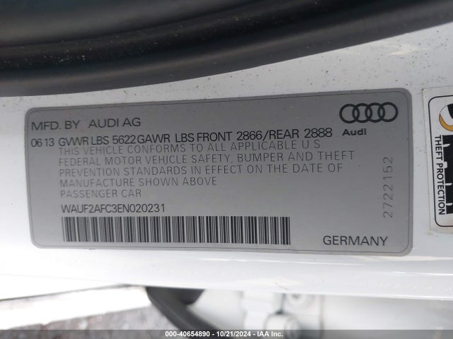 Audi S6 4.0t Prestige 2014 WAUF2AFC3EN020231 Image 9