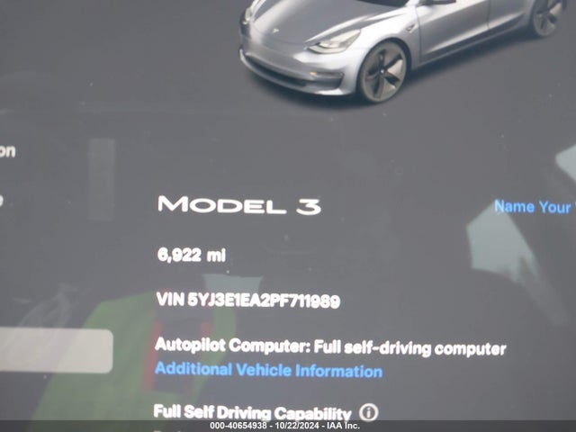 2023 TESLA MODEL 3 5YJ3E1EA2PF711989 Photo 6