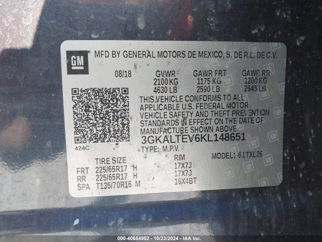 GMC Terrain Sle 2019 3GKALTEV6KL148651 Image 9