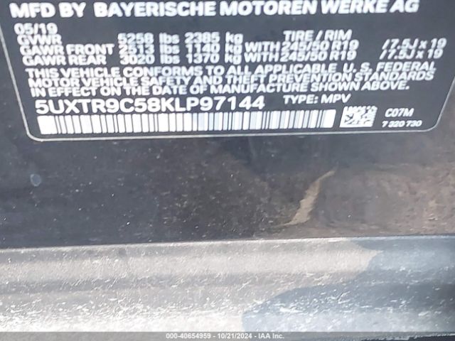 5UXTR9C58KLP97144 BMW X3 Xdrive30i