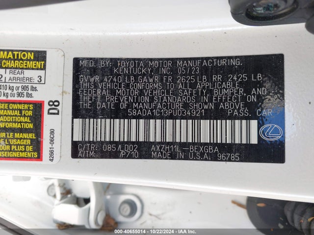58ADA1C13PU034921 Lexus ES 300H