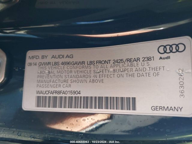 WAUCFAFR8FA015904 Audi A5 2.0t Premium