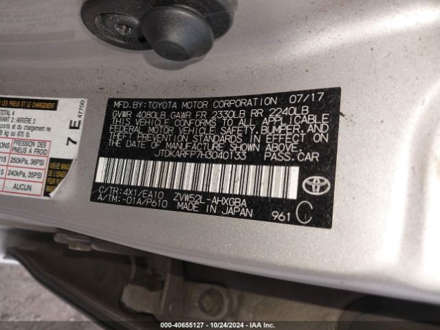 JTDKARFP7H3040133 Toyota Prius Prime Premium