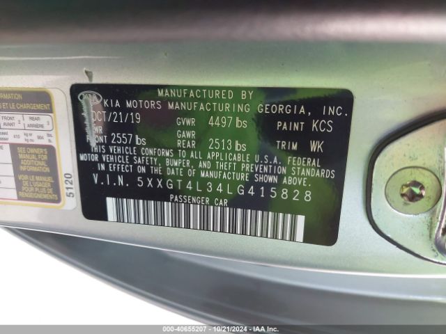 5XXGT4L34LG415828 KIA Optima Lx