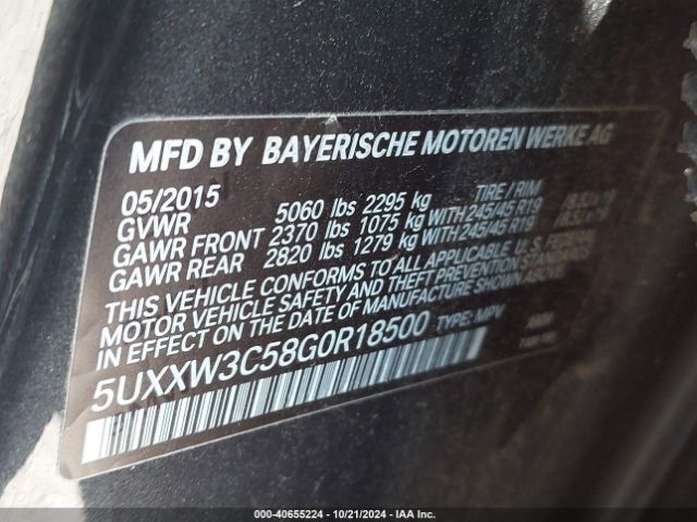 5UXXW3C58G0R18500 BMW X4 Xdrive28i