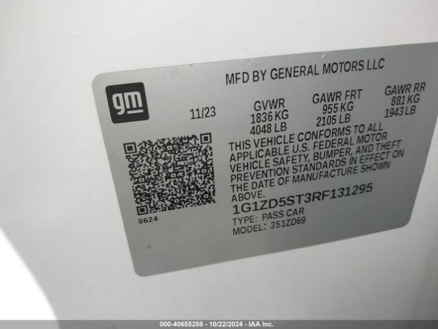 1G1ZD5ST3RF131295 Chevrolet Malibu Fwd 1lt