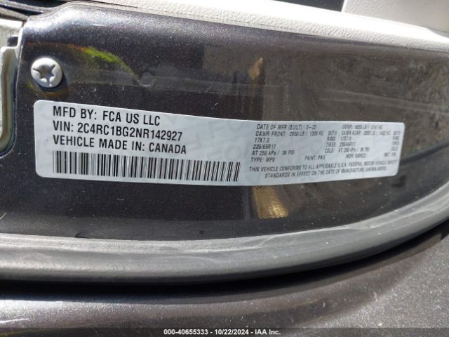 2C4RC1BG2NR142927 Chrysler Pacifica Touring L