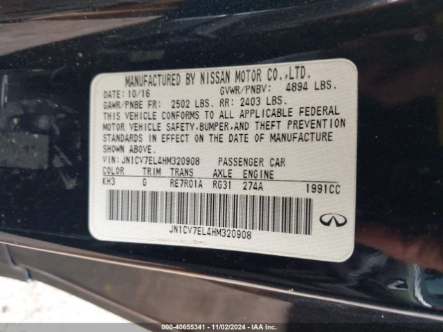 JN1CV7EL4HM320908 Infiniti Q60 2.0t