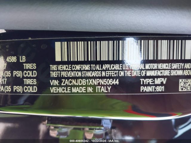 ZACNJDB1XNPN50644 Jeep Renegade Latitude 4x4