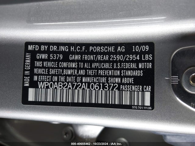 2010 PORSCHE PANAMERA WP0AB2A72AL061372 Photo 8