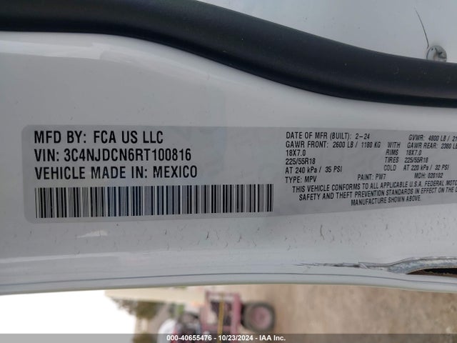 3C4NJDCN6RT100816 Jeep Compass Limited 4x4