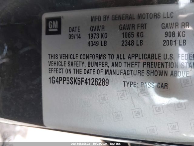 1G4PP5SK5F4126289 Buick Verano