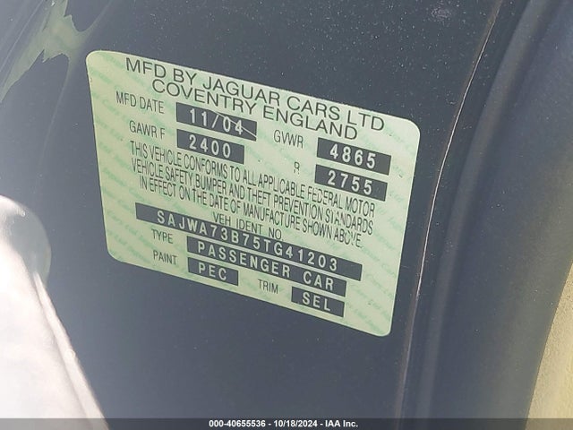 2005 JAGUAR XJ SAJWA73B75TG41203 Photo 8