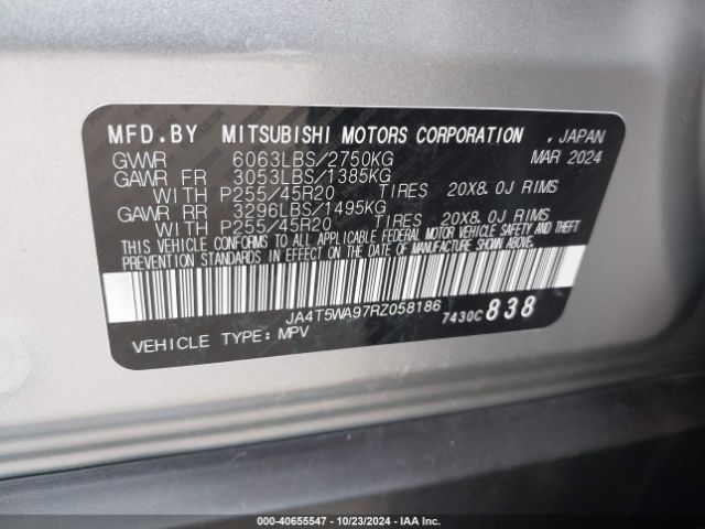 2024 MITSUBISHI OUTLANDER PHEV JA4T5WA97RZ058186 Photo 8