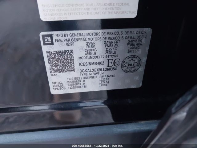 3GKALXEX9LL260354 GMC Terrain Awd Denali