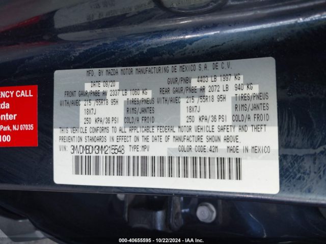 3MVDMBDM3MM215548 Mazda Cx-30 Premium