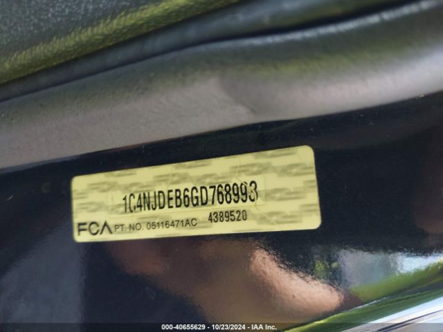 1C4NJDEB6GD768993 Jeep Compass High Altitude Edition