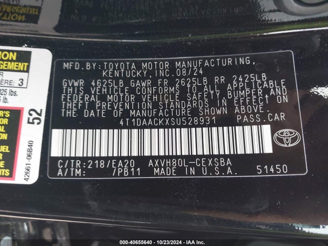 Toyota CAMRY SE 2025 4T1DAACKXSU528931 Image 9