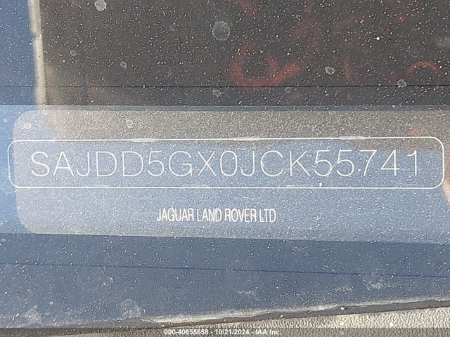 SAJDD5GX0JCK55741 Jaguar F-type 296hp