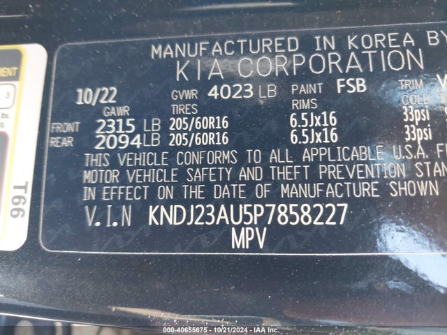KIA SOUL LX 2023 KNDJ23AU5P7858227 Image 9