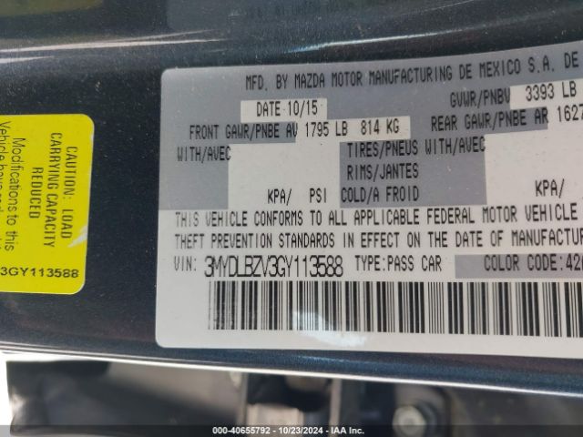 3MYDLBZV3GY113588 Scion IA